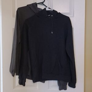 Lot of 2 plain hoodies